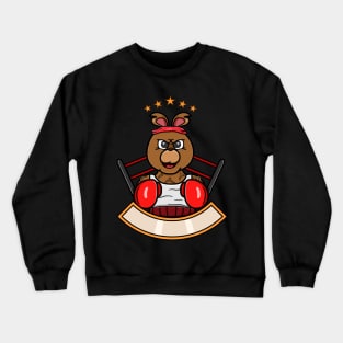 Boxing Bear  Cartoon Mascot Crewneck Sweatshirt